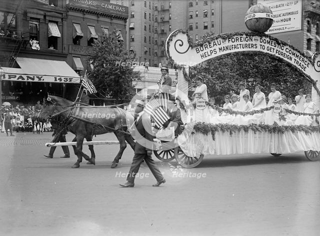 Commerce, Department of July 4th Parade - Float of Bureau of Foreign And Domestic Commerce, 1916. Creator: Harris & Ewing.