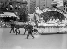 Commerce, Department of July 4th Parade - Float of Bureau of Foreign And Domestic Commerce, 1916. Creator: Harris & Ewing