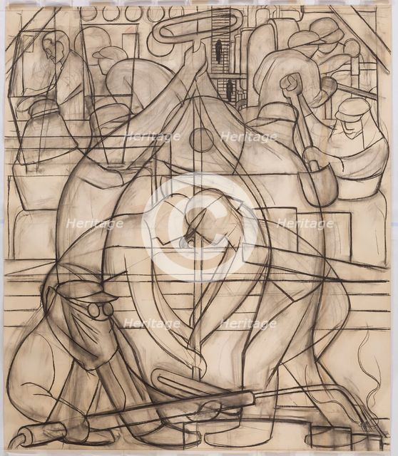 Commercial Chemical Operations, 1932. Creator: Diego Rivera.