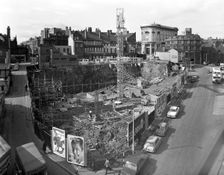 Commercial development on Campo Lane, Sheffield, South Yorkshire, 1967. Creator: Michael Walters