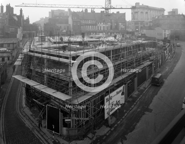 Commercial development on Campo Lane, Sheffield, South Yorkshire, 1968.  Creator: Michael Walters.