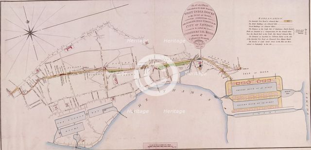 Commercial Road, London, 1801. Artist: William Wickings