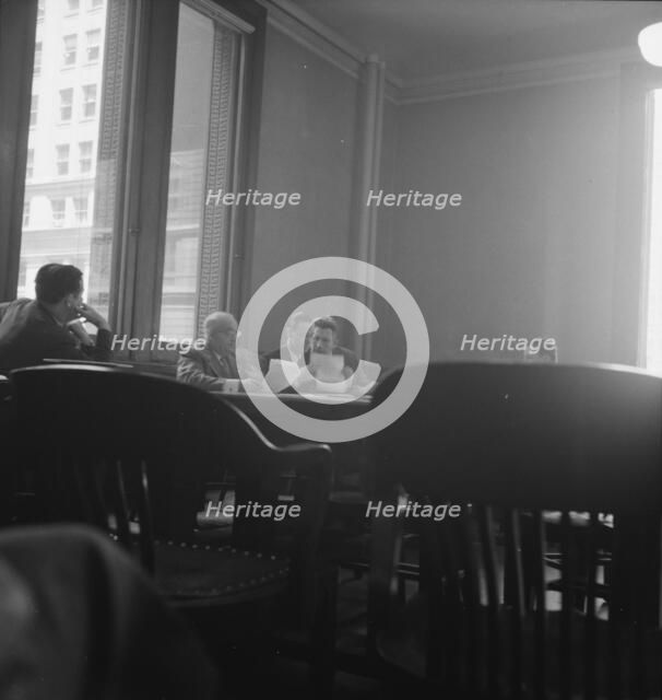 Committee of Chicago board of aldermen in city hall, Chicago, Illinois, 1939. Creator: Dorothea Lange.