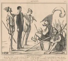 Commission des bastonnades, 19th century. Creator: Honore Daumier