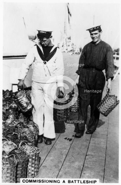 'Commissioning a Battleship', 1937. Artist: Unknown