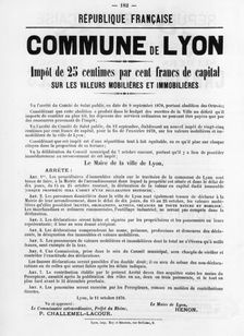 Commune de Lyon, from French Political posters of the Paris Commune, May 1871