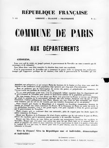 Commune de Paris, from French Political posters of the Paris Commune, May 1871