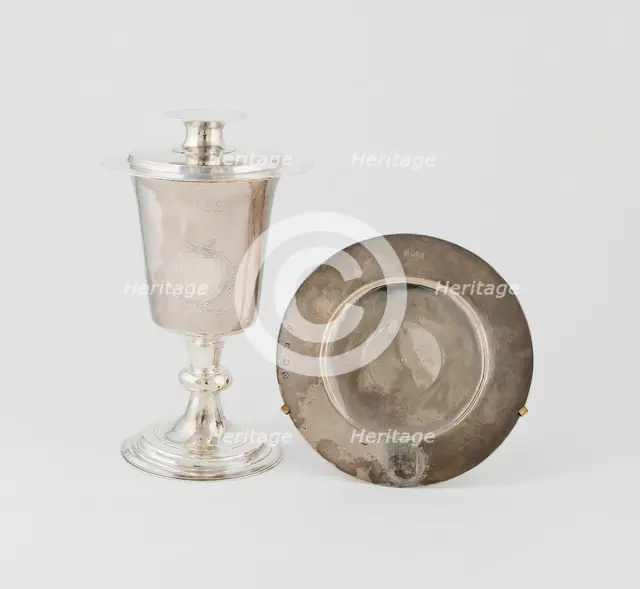 Communion Cup and Paten Cover, London, 1640/41. Creator: Unknown.