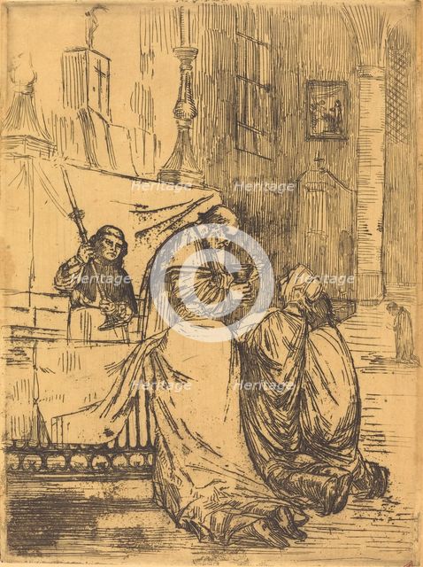 Communion in the Church of Saint Medard (La communion dans l'eglise St.-Medard). Creator: Alphonse Legros.