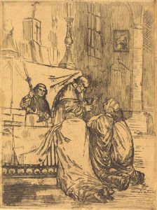 Communion in the Church of Saint Medard (La communion dans l'eglise St.-Medard). Creator: Alphonse Legros