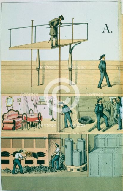 Communicating by speaking tube, 1882. Creator: Unknown.