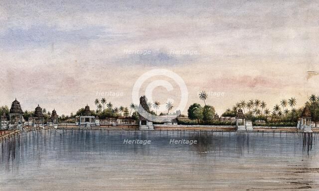 Comnaconum: sacred tank at the Shiva temple, (between 1800 and 1899?). Creator: Unknown.