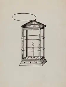 Comstock Miner's Lantern, 1936. Creator: Florence Huston