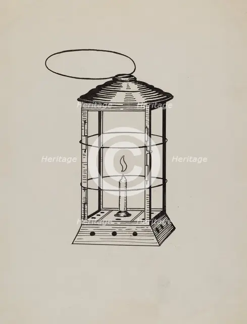 Comstock Miner's Lantern, 1936. Creator: Florence Huston.