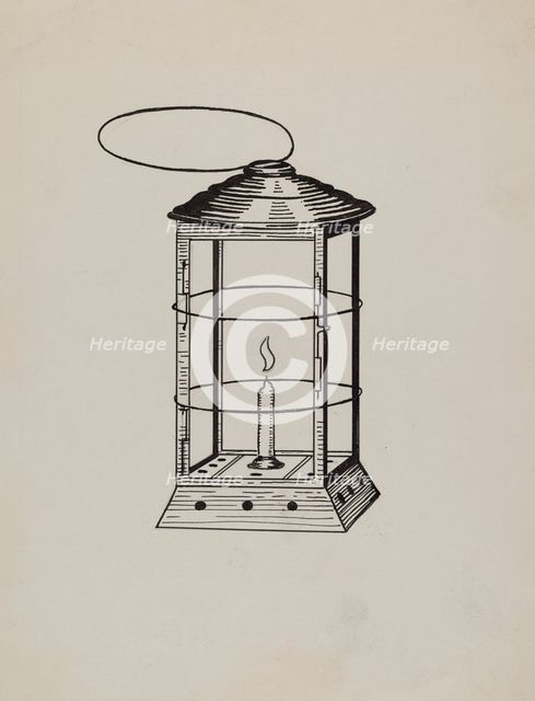 Comstock Miner's Lantern, 1936. Creator: Florence Huston.