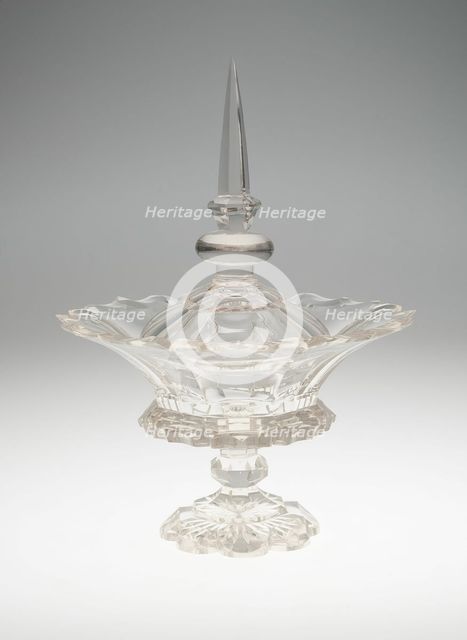 Compote and Cover, Bristol, c. 1850. Creator: Unknown.