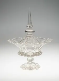 Compote and Cover, Bristol, c. 1850. Creator: Unknown
