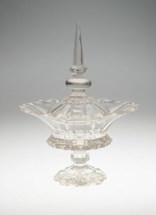 Compote and Cover, Bristol, c. 1850. Creator: Unknown