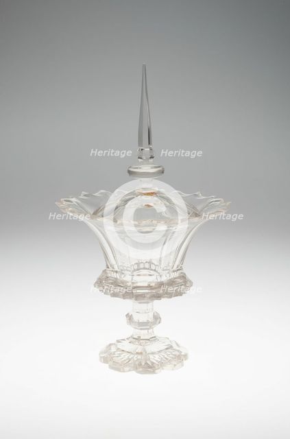 Compote and Cover, Bristol, c. 1850. Creator: Unknown.