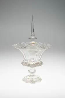 Compote and Cover, Bristol, c. 1850. Creator: Unknown