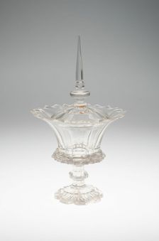 Compote and Cover, Bristol, c. 1850. Creator: Unknown