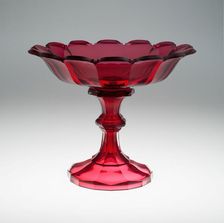 Compote, Bohemia, c. 1850. Creator: Bohemia Glass