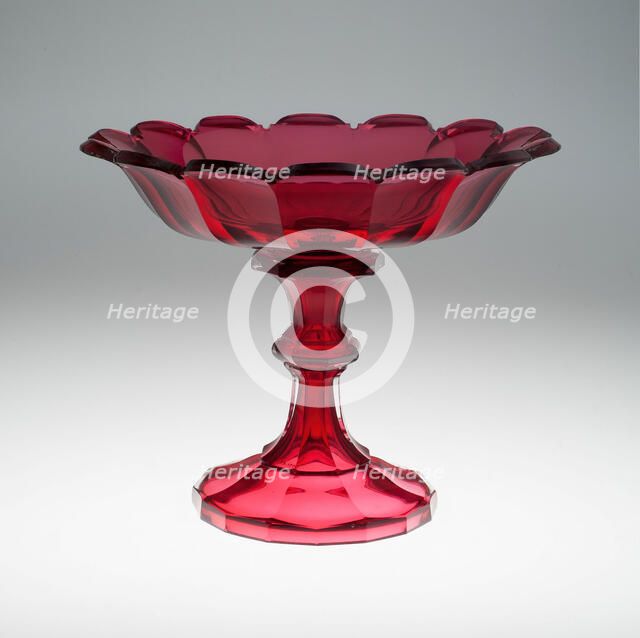 Compote, Bohemia, c. 1850. Creator: Bohemia Glass.