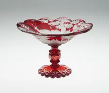 Compote, Bohemia, c. 1850. Creator: Bohemia Glass