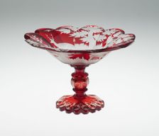 Compote, Bohemia, c. 1850. Creator: Bohemia Glass