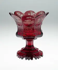 Compote, Bohemia, c. 1850. Creator: Bohemia Glass