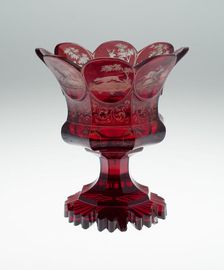 Compote, Bohemia, c. 1850. Creator: Bohemia Glass