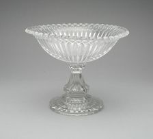 Compote in "Thumbprint" pattern, 1850/60. Creator: Unknown
