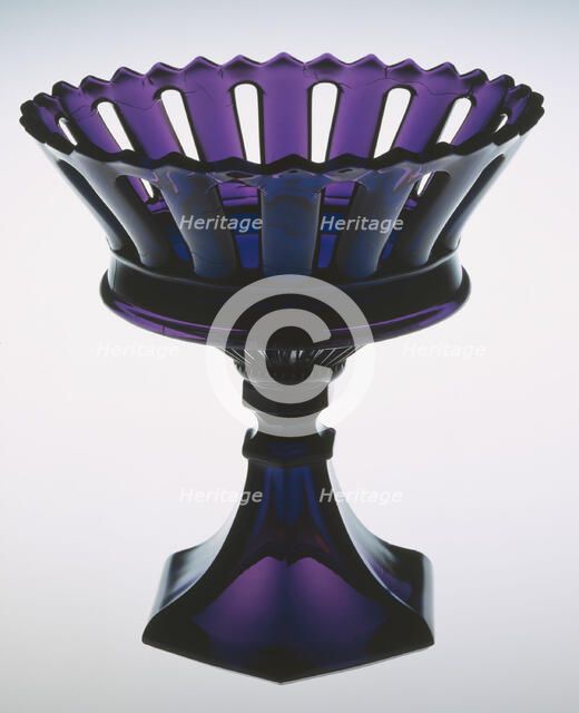 Compote on Stand, 1845/60. Creator: Boston and Sandwich Glass Company.