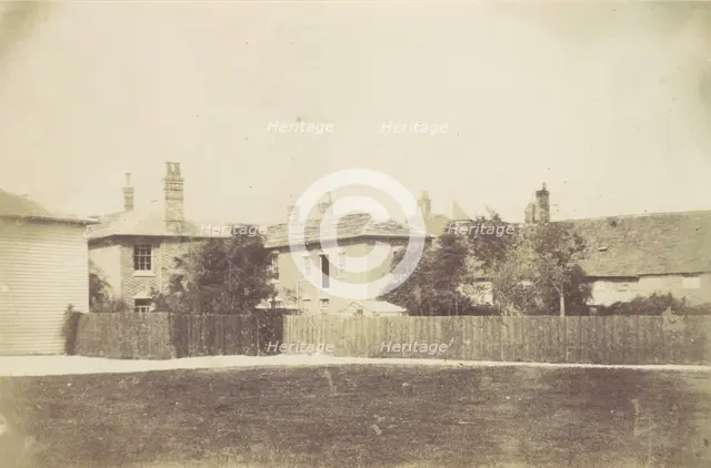 Compound of Buildings Surrounded by Fence, 1850s. Creator: Unknown.