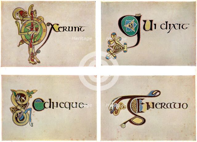 Compound letters, 800 AD, (20th century). Artist: Unknown