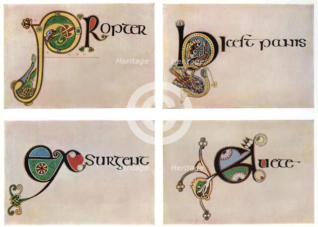 Compound letters, 800 AD, (20th century). Artist: Unknown