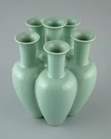Compound Vase with Six Trumpet-Shaped Necks, Qing dynasty, Qianlong reign (1736-1795). Creator: Unknown