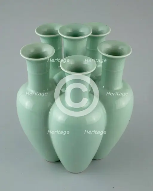 Compound Vase with Six Trumpet-Shaped Necks, Qing dynasty, Qianlong reign (1736-1795). Creator: Unknown.