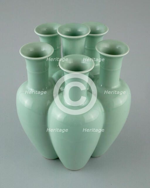 Compound Vase with Six Trumpet-Shaped Necks, Qing dynasty, Qianlong reign (1736-1795). Creator: Unknown.