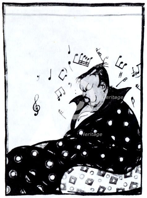Composer Alexander Glazunov (1865-1936), 1915. Artist: Deni (Denisov), Viktor Nikolaevich (1893-1946)