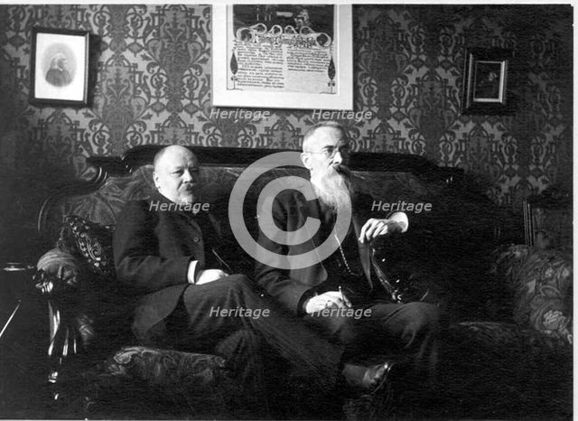 Composers Nikolai Rimsky-Korsakov and Anatoly Lyadov, c. 1903-1906.