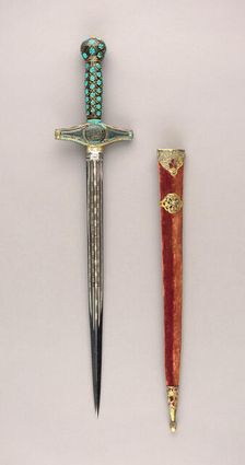 Composite Dagger, Turkey, Grip (formally a mirror handle): Turkish, 16th century... Creator: Unknown