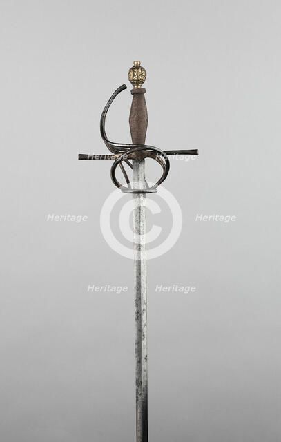 Composite Rapier for a Boy, Germany, Hilt: c. 1590/1600 Blade: 1600/1700 Pommel: c. 1700. Creator: Unknown.