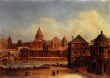 Composite view of Parisian landmarks, c1836. Creator: Domenico Ferri