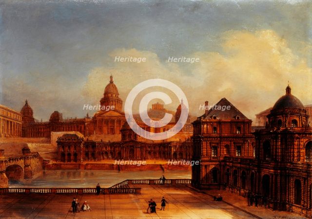 Composite view of Parisian landmarks, c1836. Creator: Domenico Ferri.