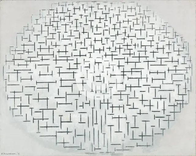 Composition 10 in black and white, 1915. Creator: Mondrian, Piet (1872-1944).