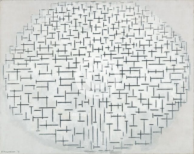 Composition 10 in black and white, 1915. Creator: Mondrian, Piet (1872-1944).