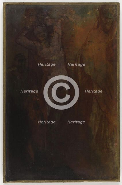 (Composition à trois personnages (Flagellation ?). Creator: Odilon Redon.