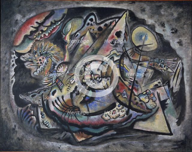 Composition. Grey Oval, 1917. Artist: Kandinsky, Wassily Vasilyevich (1866-1944)