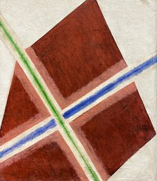 Composition. Diffusion of color (Diffusion of Light), 1917. Creator: Rozanova, Olga Vladimirovna (1886-1918)